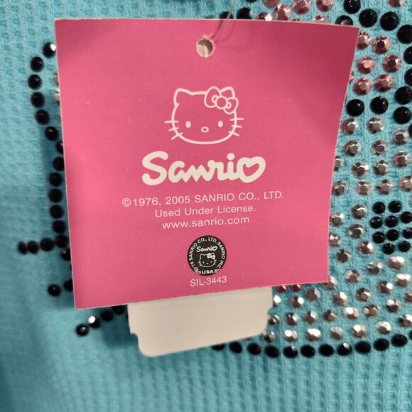 Sanrio 2005 Hello Kitty Rhinestone Cat Long Sleeve Tee Shirt Girls 6 NWT - Picture 8 of 12